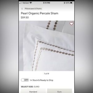 Pottery Barn Euro Pillow Shams